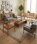Hand-Woven Jute and Wool Blend Area Rug Silver and Brown - Subtle Diamond Detail