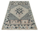 Blended Wool Hand Woven Area Rug Peach Beige Charcoal Multi Size by The Rug Decor