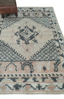 Blended Wool Hand Woven Area Rug Peach Beige Charcoal Multi Size by The Rug Decor