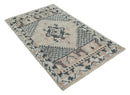 Blended Wool Hand Woven Area Rug Peach Beige Charcoal Multi Size by The Rug Decor