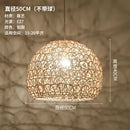 GobekUsa Hand Woven Rattan Pendant Lights Chandelier Bamboo Modern Living Room Decor