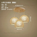 GobekUsa Hand Woven Rattan Pendant Lights Chandelier Bamboo Modern Living Room Decor