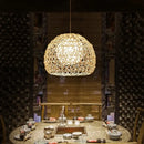 GobekUsa Hand Woven Rattan Pendant Lights Chandelier Bamboo Modern Living Room Decor