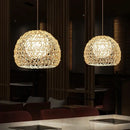 GobekUsa Hand Woven Rattan Pendant Lights Chandelier Bamboo Modern Living Room Decor