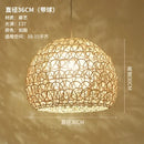 GobekUsa Hand Woven Rattan Pendant Lights Chandelier Bamboo Modern Living Room Decor