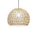 GobekUsa Hand Woven Rattan Pendant Lights Chandelier Bamboo Modern Living Room Decor