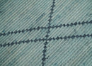 Silver and Blue Abstract Trellis Moroccan Area Rug Hand Woven by The Rug Decor