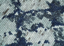 Silver Blue Charcoal Abstract Trellis Moroccan Wool Area Rug by The Rug Decor