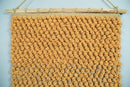 Hand Woven Wool Tapestry Gold and Camel Bohemian Modern Wall Hanging | WH10