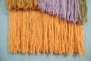 Hand Woven Wool Tapestry White, Blue and Gold Bohemian Modern Wall Hanging | WH12