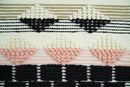 Hand Woven Wool Tapestry White, Blue and Pink Bohemian Modern Wall Hanging | WH13