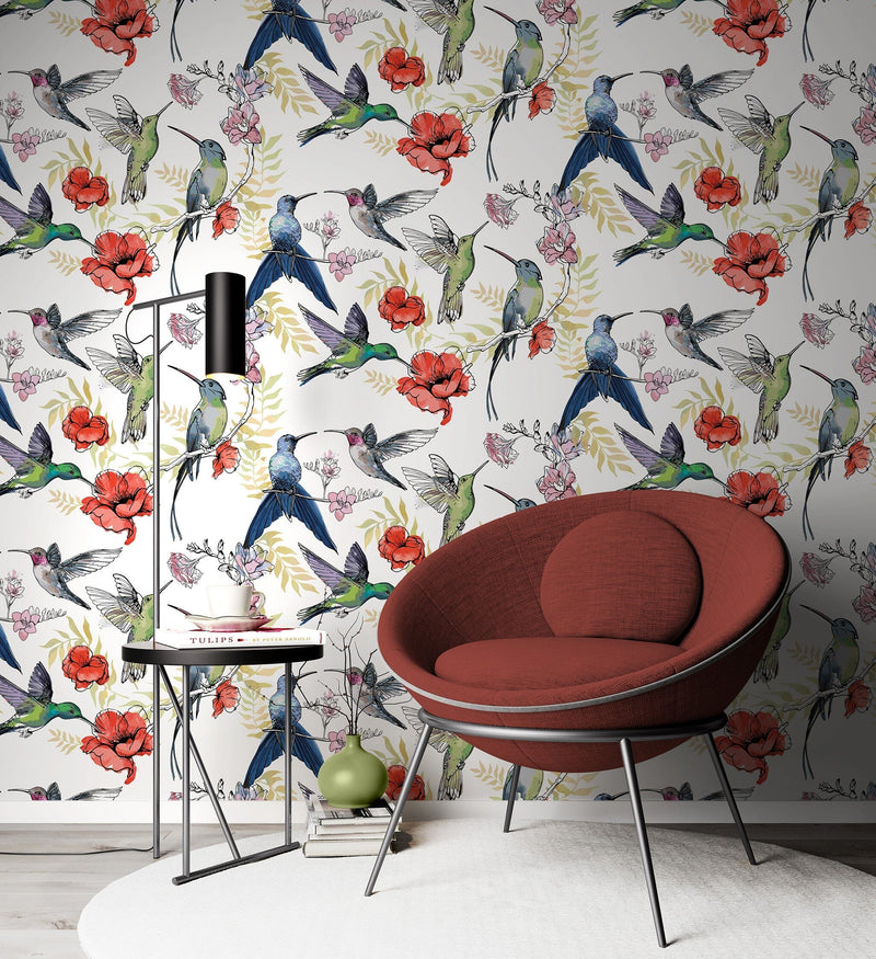 Hummingbird Wallpaper Peel and Stick