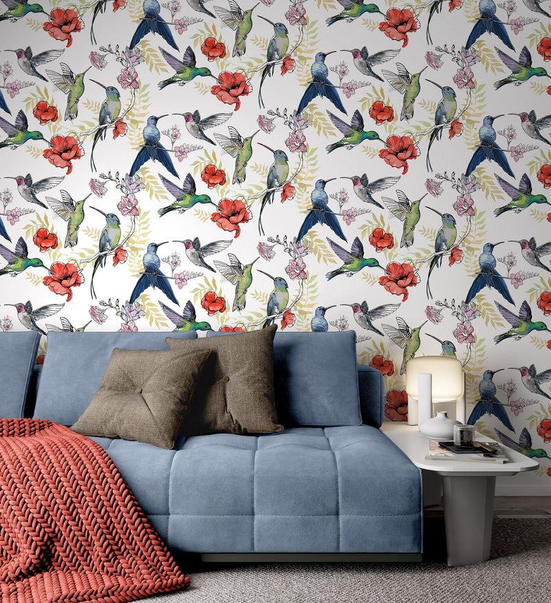 Hummingbird Wallpaper Peel and Stick