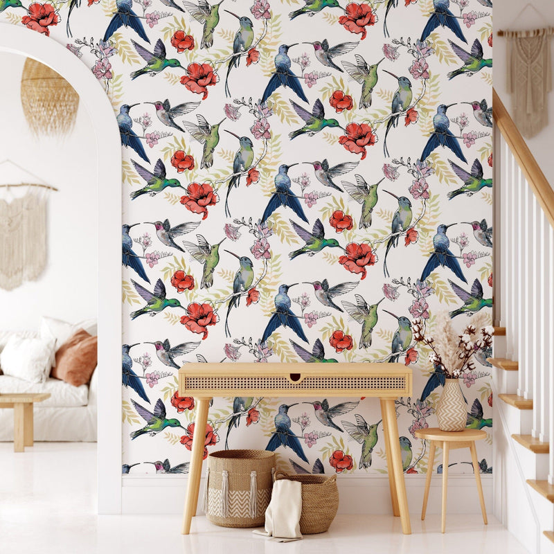 Hummingbird Wallpaper Peel and Stick