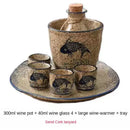 GobekUsa Ceramic Wine Set: Small Wine Glass Dispenser & Jug Set
