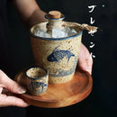 GobekUsa Ceramic Wine Set: Small Wine Glass Dispenser & Jug Set