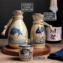 GobekUsa Ceramic Wine Set: Small Wine Glass Dispenser & Jug Set