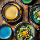 GobekUsa Elegant Ceramic Sushi Plate - Handcrafted Japanese Style