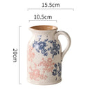 GobekUsa Blue & White Ceramic Vase, Chinese-style Handcrafted Flower Vase - Home Decoration