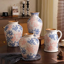 GobekUsa Blue & White Ceramic Vase, Chinese-style Handcrafted Flower Vase - Home Decoration
