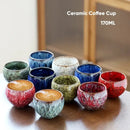 Handcrafted crackle glaze ceramic coffee cup dining room drinkware by Decorbites