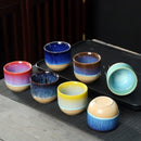 Handcrafted gradient ceramic kung fu tea cup set dining room drinkware by Decorbites