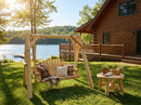 Handcrafted Patio Wooden Swing by Cedar Creek Rustic Furniture
