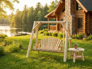 Handcrafted Patio Wooden Swing by Cedar Creek Rustic Furniture