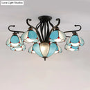 GobekUsa Handcrafted Tiffany Glass Chandelier for Living Room Ceiling