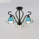 GobekUsa Handcrafted Tiffany Glass Chandelier for Living Room Ceiling