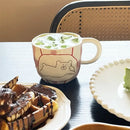 Handcrafted white ceramic bear mug kitchen coffee cup by Decorbites