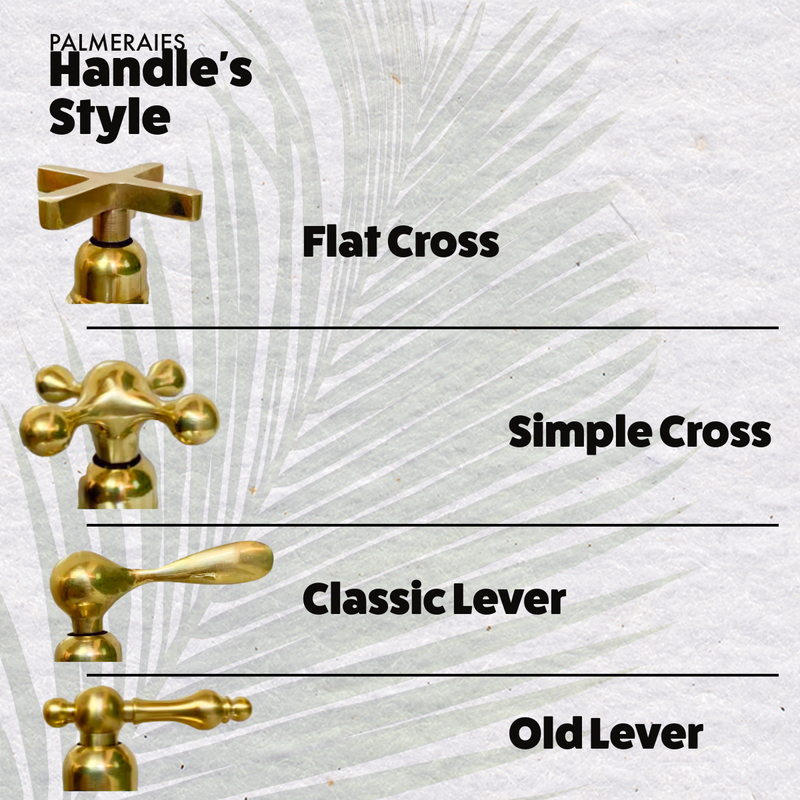 Unlacquered Brass Kitchen Faucet -  Dual Handle Center Ball Bridge Sink Faucet