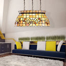 GobekUsa Handmade 3-Light Shell Tiffany Chandelier in Beige for Living Room Pool Table