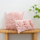 Handmade 3d chrysanthemum flower cushion cover living room pillow by Decorbites
