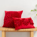 Handmade 3d chrysanthemum flower cushion cover living room pillow by Decorbites