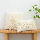 Handmade 3d chrysanthemum flower cushion cover living room pillow by Decorbites