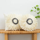 Handmade 3d chrysanthemum flower cushion cover living room pillow by Decorbites