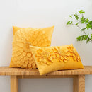 Handmade 3d chrysanthemum flower cushion cover living room pillow by Decorbites