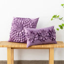 Handmade 3d chrysanthemum flower cushion cover living room pillow by Decorbites