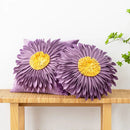 Handmade 3d chrysanthemum flower cushion cover living room pillow by Decorbites