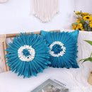 Handmade 3d chrysanthemum flower cushion cover living room pillow by Decorbites