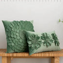 Handmade 3d chrysanthemum flower cushion cover living room pillow by Decorbites