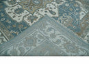 Teal Ivory Olive Hand Knotted Wool Area Rug Traditional Heriz by The Rug Decor