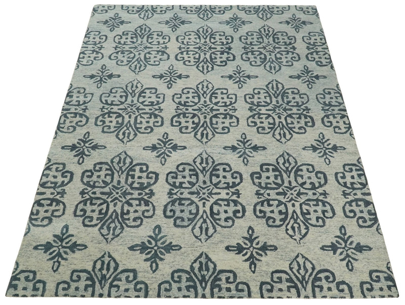 5x8 and 8x11 Handmade  Contemporary 100% Wool Modern Area Rug | TRD6375