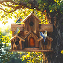 GobekUsa Handmade 6-Hole Hanging Bird House