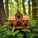 GobekUsa Handmade 6-Hole Hanging Bird House
