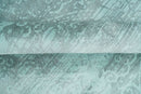 Handmade 6.8x9.10 Floral Blue Turquois Blended Wool and Bamboo Silk Area Rug