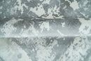 Ivory and Gray Wool Viscose Area Rug 7.10x9.9 - Handmade Abstract