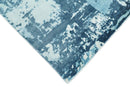 Handmade 8x10, 9x12 and 9.9x13.9 White and Blue Blended Wool and Bamboo Silk Area Rug