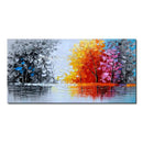 GobekUsa Handmade Abstract City Oil Painting, Modern Wall Art